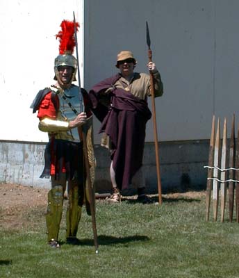 Gaius Germanicus Magnus (Steve Oster) and Lucas Cornelius Flavius (Richard Lucas)