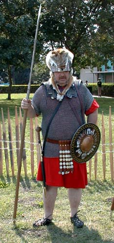 Flavius Vespasianus Iovi Konig, AKA Jay King. So, now you know what the author/editor of this Web site looks like. We recently went on a physical training program with hopes of someday fitting into a lorica segmentata!