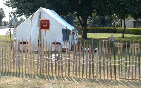 The Officers' Tent with the Vexillum standard bu the door flap 